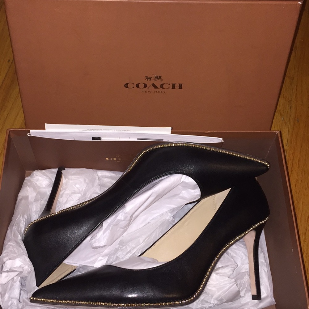 NEW Coach Leather Heels